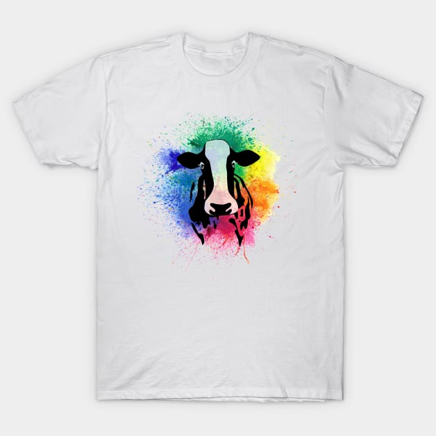 Colorful Cow T-Shirt by creativegraphics247